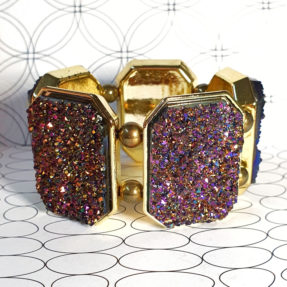 Wide Statement Stretch Bracelet
